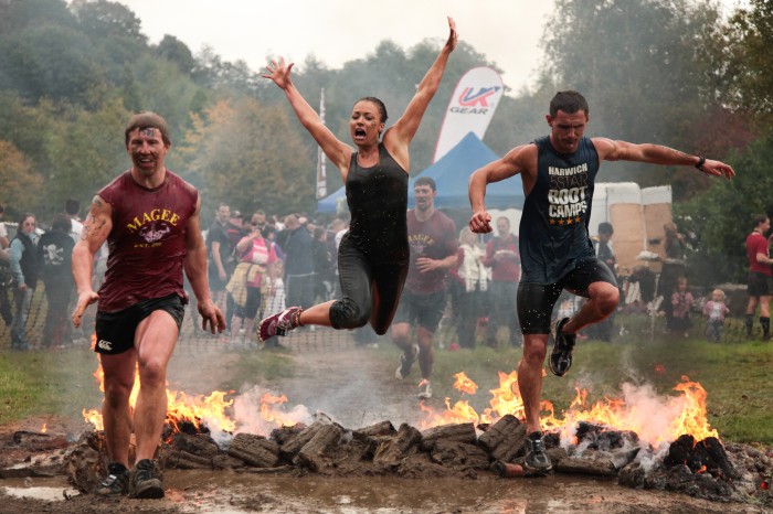 Spartan Race fire jump