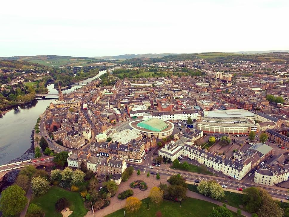 Perth and The River Tay from above