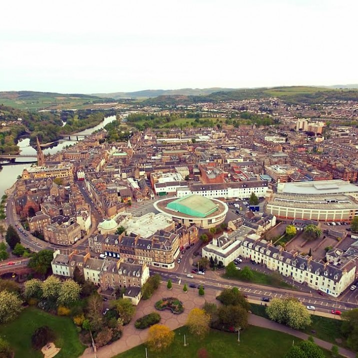 Perth and The River Tay from above