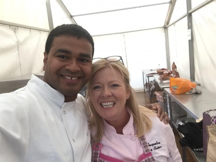 Praveen Kumar and friend at the Indian Cook School in Perth