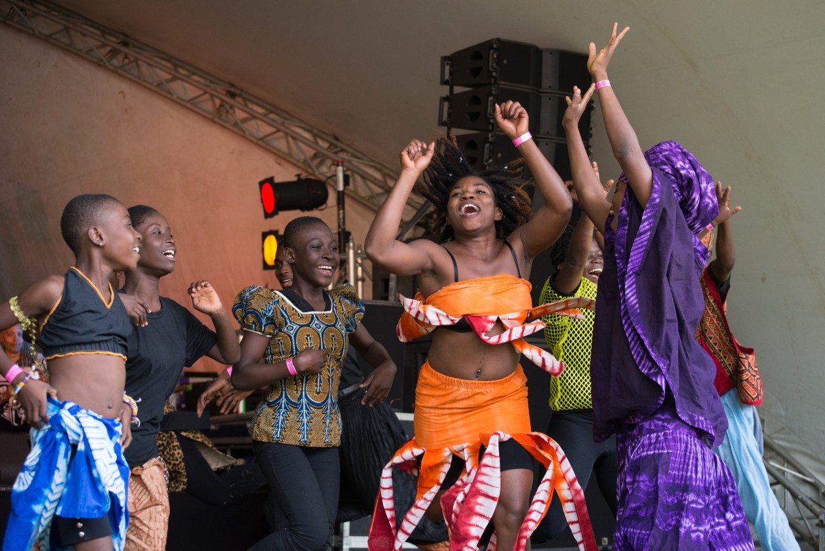Ghanian dancers showing off their impressive moves and outfits!