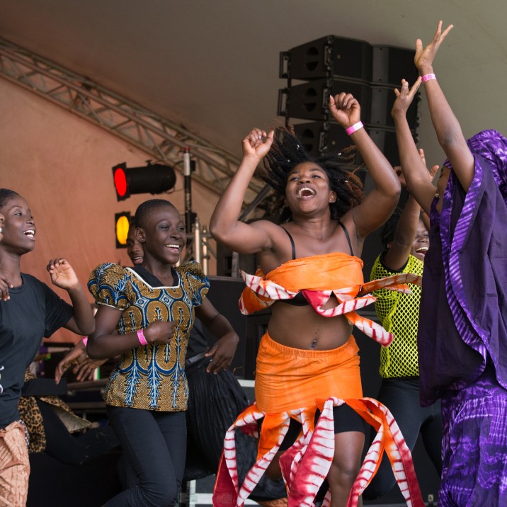 Ghanian dancers showing off their impressive moves and outfits!
