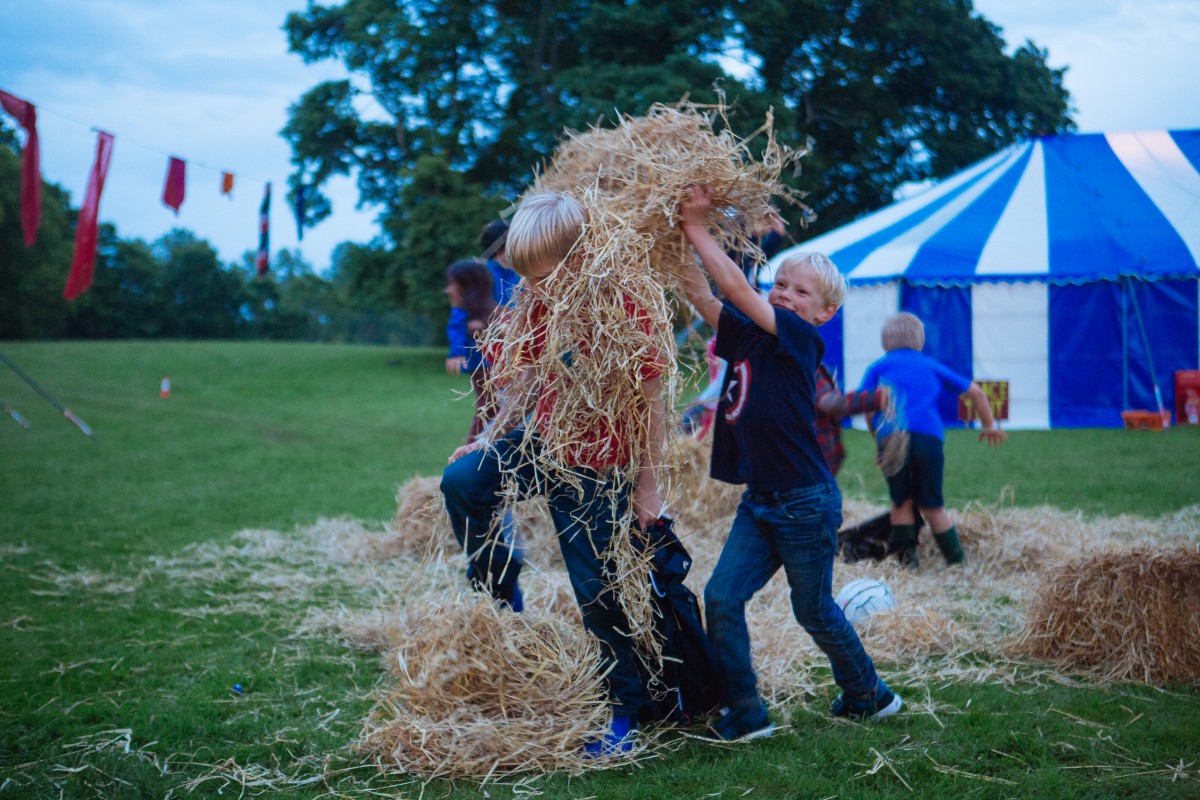 Making a human scarecrow.. only less scary and much cuter!