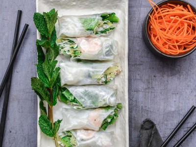 Spring Rolls with Chilli Dip