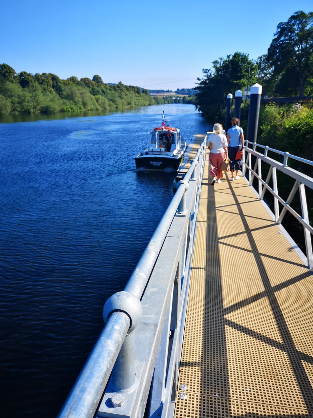 Ready to board the boat at Fergusson Pontoon