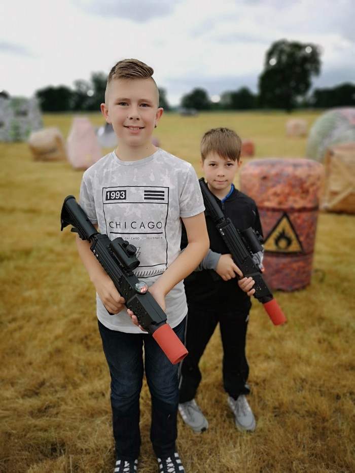 Connor and Blair loved laser tag