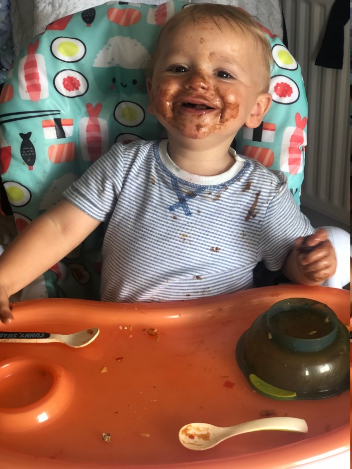 River loves a messy tea time