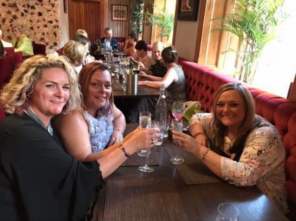 Friendships built to last forever! Sonia Hamilton enjoys some fizz with her besties Paula Leitch and Karen Johnstone! 40 years of Freindship