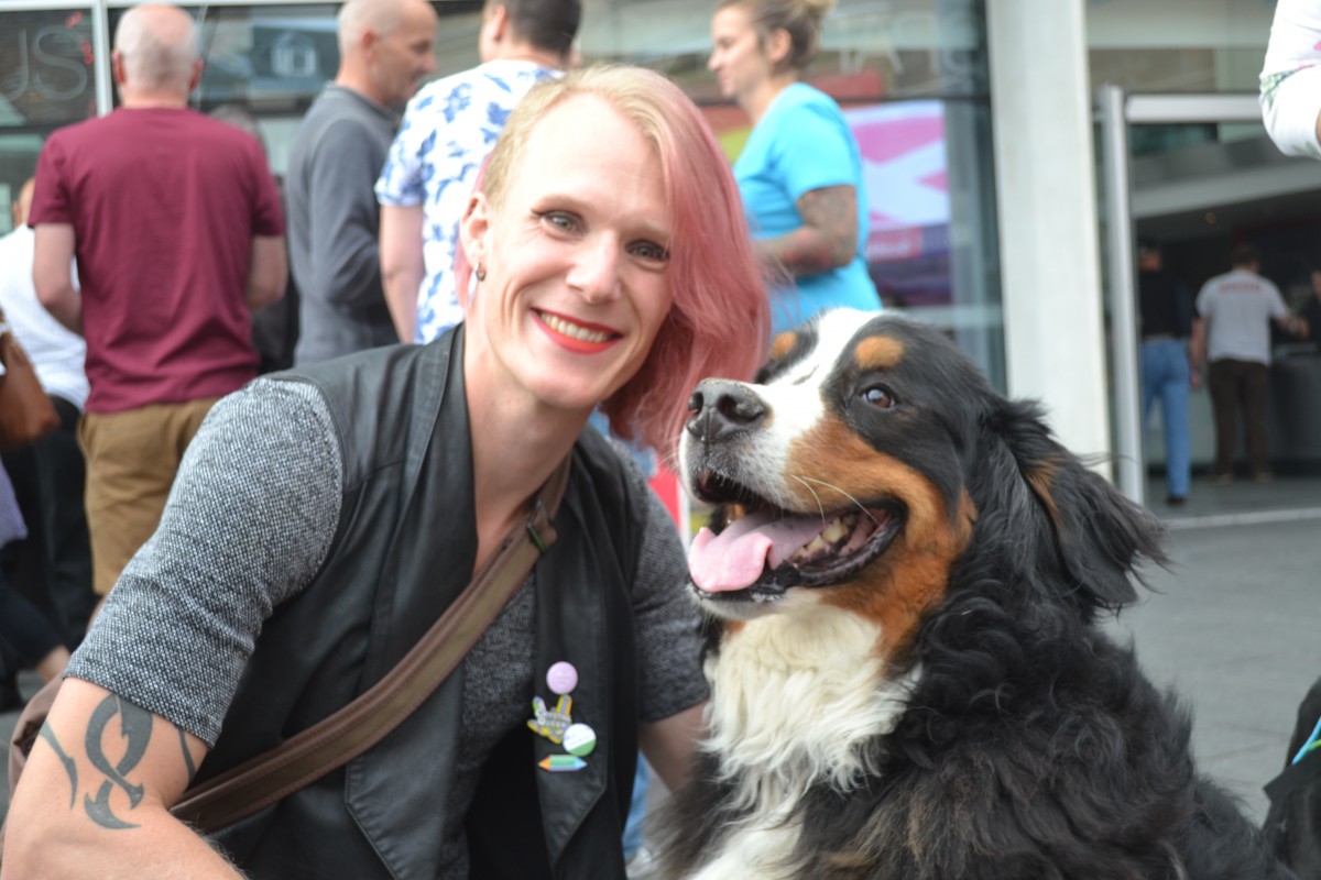 With their best friend at Pride!