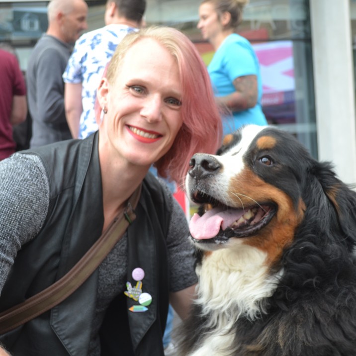 With their best friend at Pride!