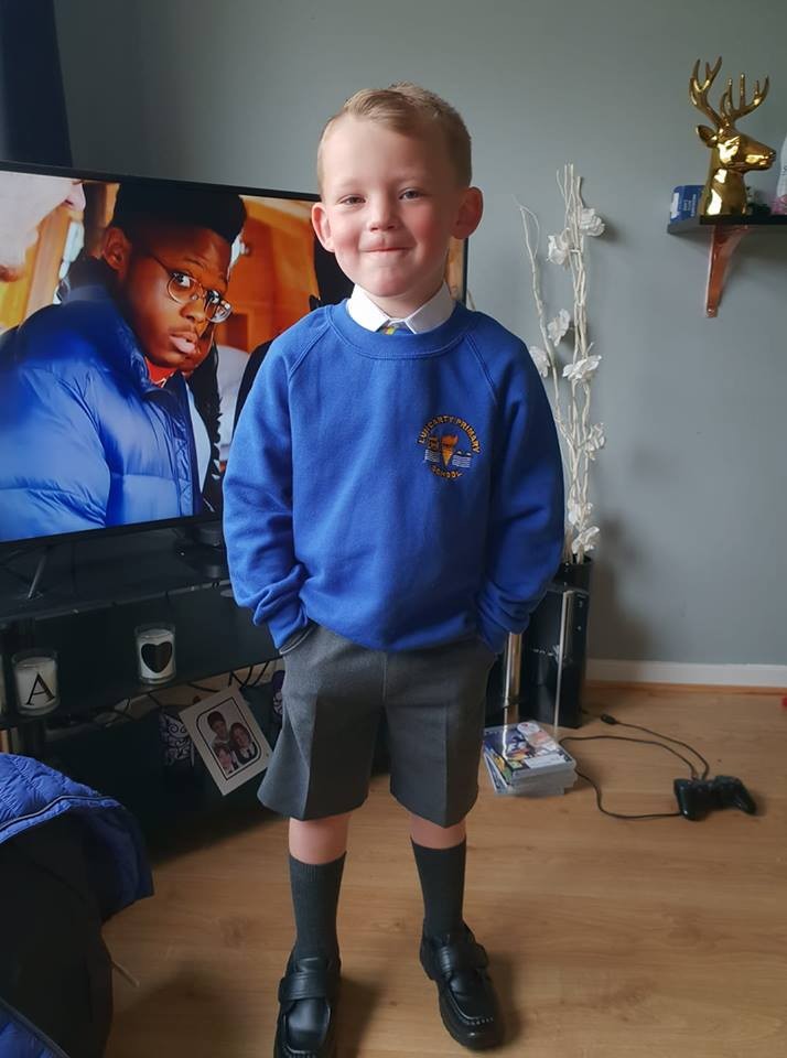 Daniel Starting primary 1 at Luncarty Primary School, Perth