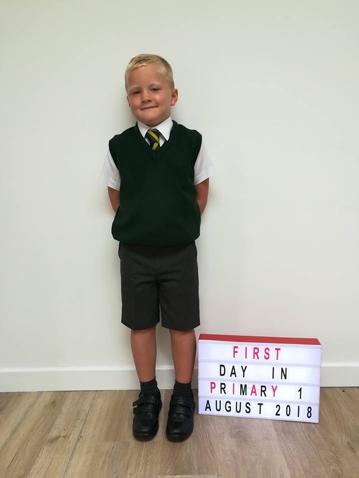 Harris starting P1 at Dunbarney Primary in Bridge of Earn