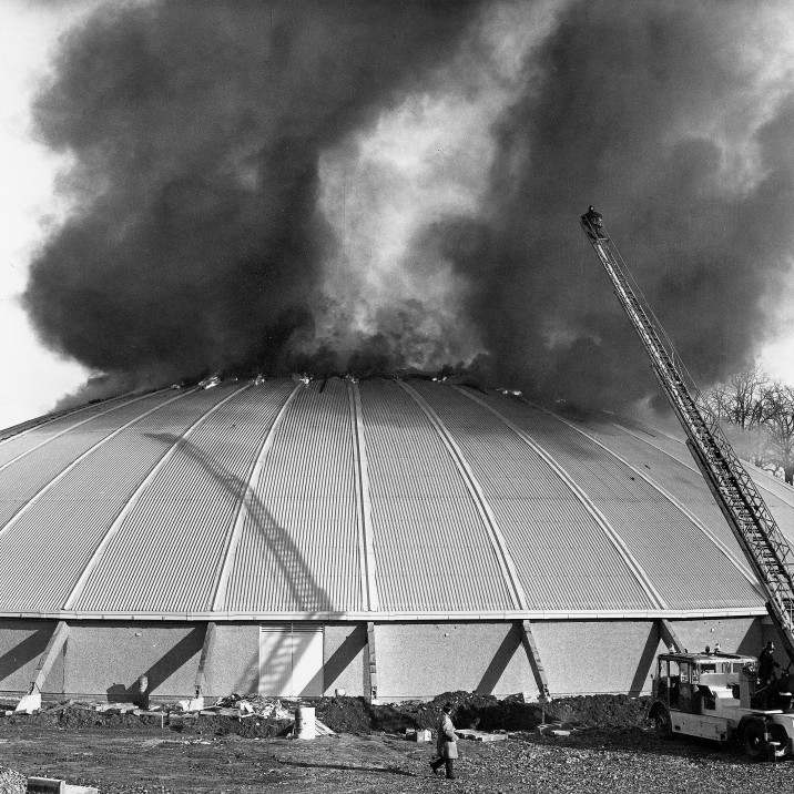 The devastating fire that ravaged through Bells Sports Centre.