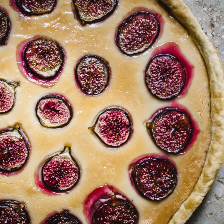 Delicious fig tart used from a Rick Stein recipe.