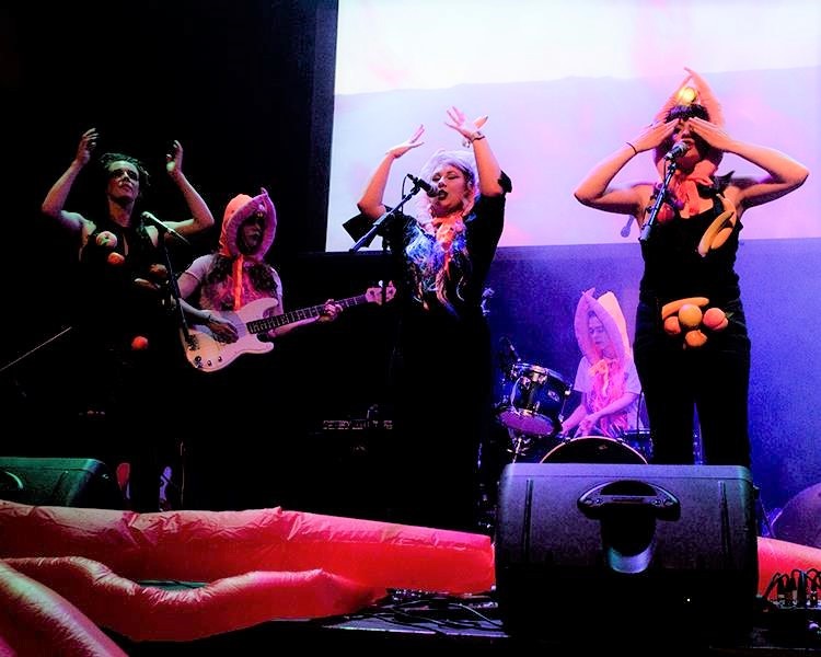 Fallope & The Tubes are a self-described 'weirdo punk' band based in Glasgow, comprised of six artists. Catch them leading the Art & Activism table at WOW Perth this year! Their live shows are eye-catchingly unforgettable, featuring their lovingly hand crafted yet somewhat tasteless visuals, shameless zero-budget costumes, sculpture and visual props.