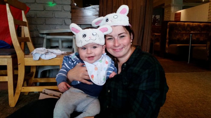 Janey and Joel having a great time at a baby class!