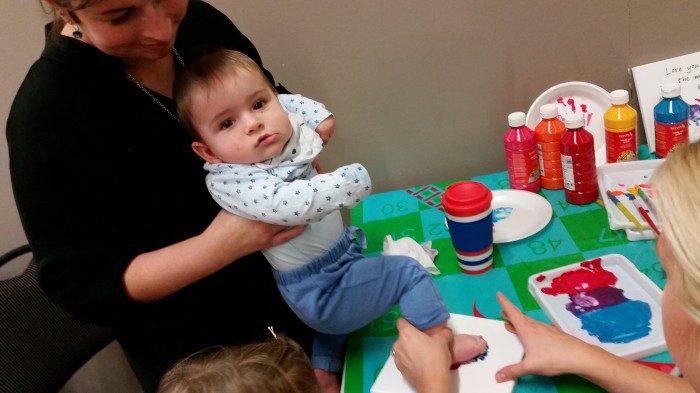 Janey - Joel painting his foot