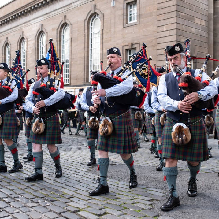 Pipers as part of the fantastic parade in Perth City Centre.