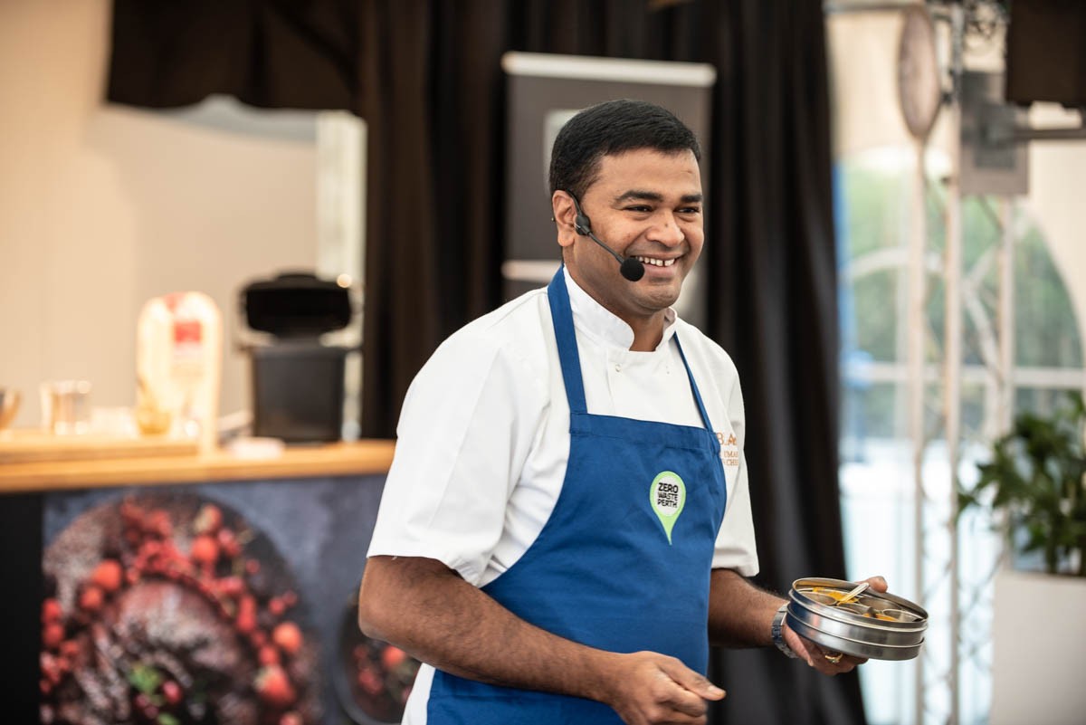 Praveen Kumar wowing the audience with his culinary talents at Perth Food Festival.
