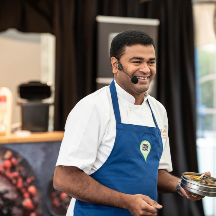 Praveen Kumar wowing the audience with his culinary talents at Perth Food Festival.