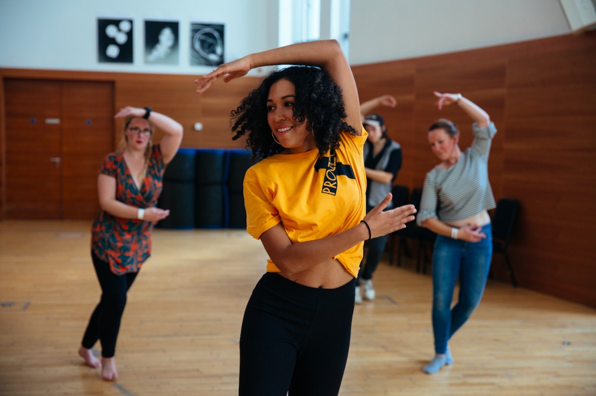 Project X led a dynamic and energetic dance workshop in the Norie-Miller Studio at Horsecross!
