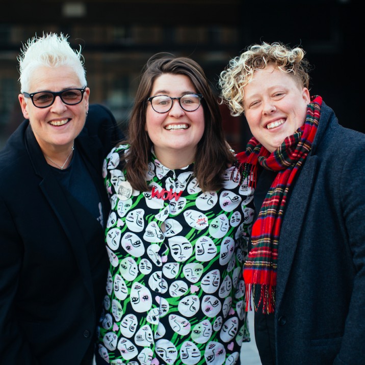 Horse McDonald, Amy Watt and Carrie Lyell from the incredible 'Badass Women from History: Pride Edition' panel! They, alongside panellist Mridul Wadhwa led discussions around LGBTQIA+ women from history.
