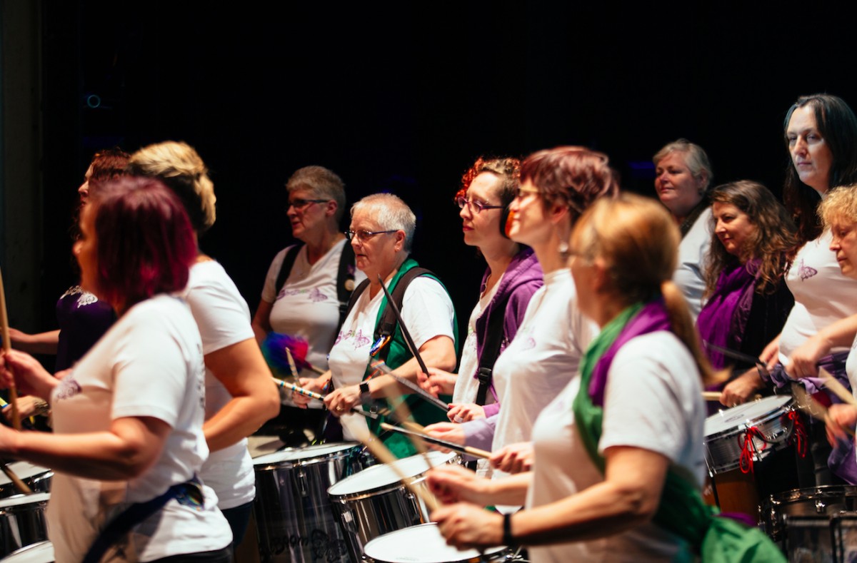 Sheboom - Europe's largest all-women drumming ensemble - performed throughout Sunday, brought energetic and fun performances to WOW Perth this year!