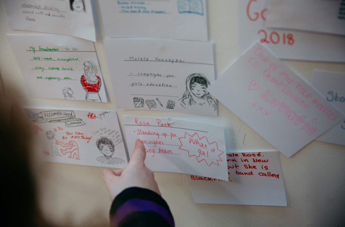 Students at Schools Day on Friday were invited to write down some of their role models at the Glasgow Women's Library Workshop. Here is just a small selection!