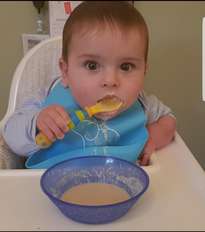 Janey Food - Joel with Spoon to Mouth