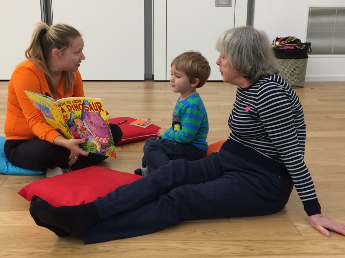 James and granny at Little Stars at Perth Theatre.