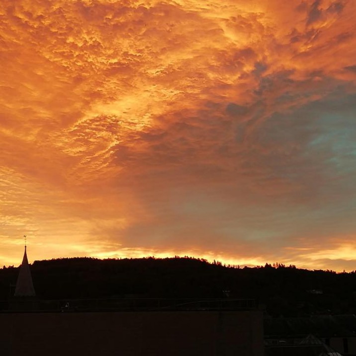 Kaleidoscope sky over Drummond House captured by Andrew Douglas.