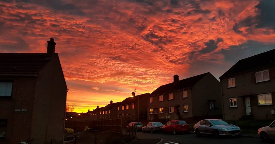 Marysia Macfarlane took this picture of the burning sky over Moulin Crescent in Letham Perth.