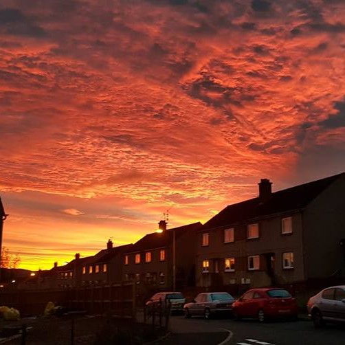 Marysia Macfarlane took this picture of the burning sky over Moulin Crescent in Letham Perth.