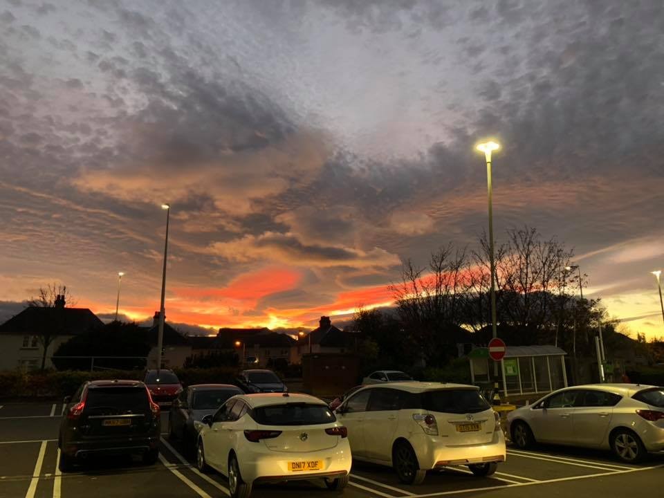 Rosemary Gibb captured the sky on the Dunkeld Road in Perth.