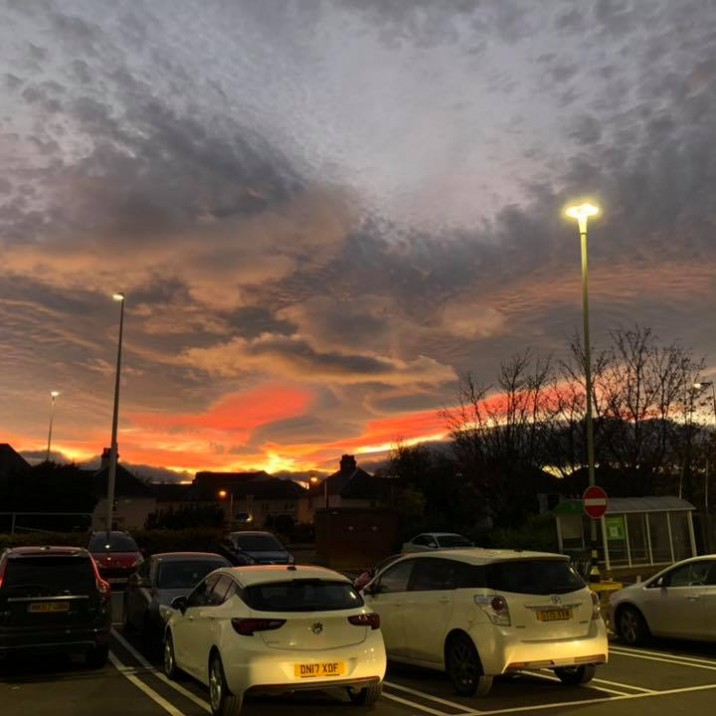 Rosemary Gibb captured the sky on the Dunkeld Road in Perth.
