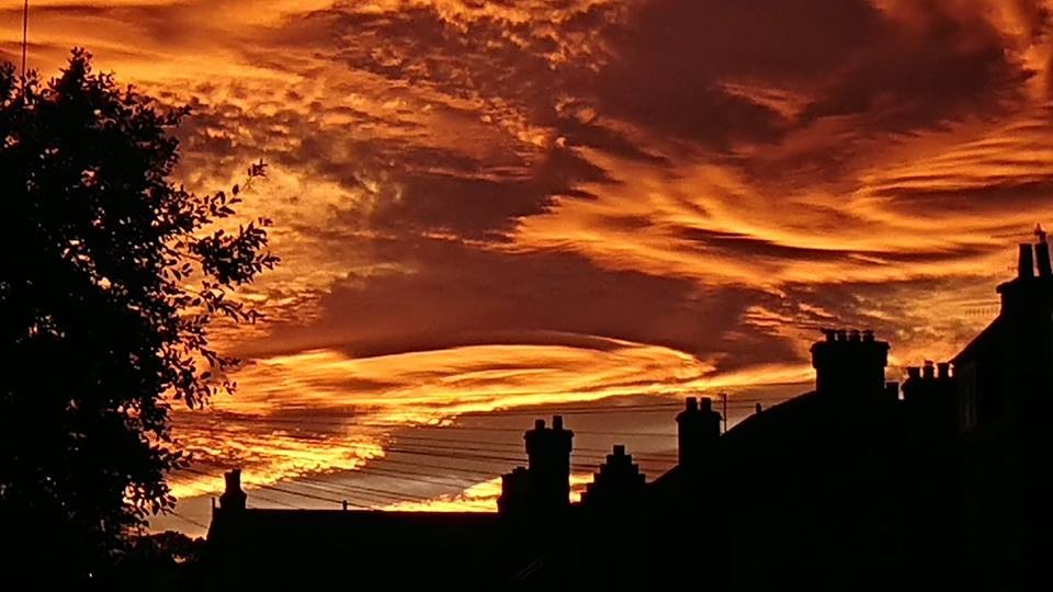Craig Ross snapped a pic of the sky burning bright orange over Friar Street in Craigie in Perth.