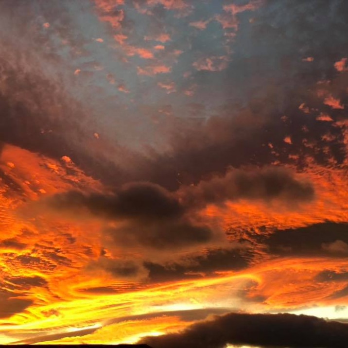 Leska Karolina took this image where the sky looks like a burning inferno!