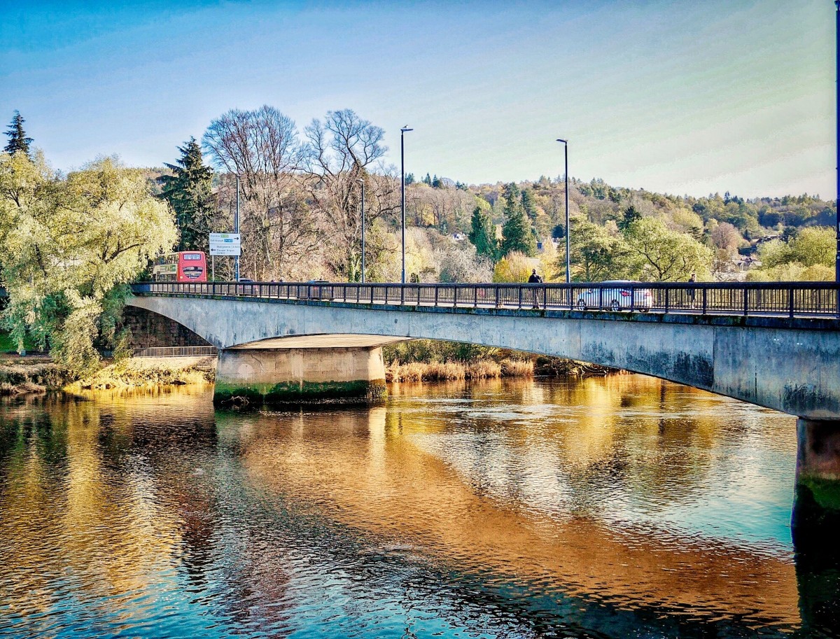 Perth's Queen’s Bridge looking towards the Dundee Road photographed by Evelyn kelly