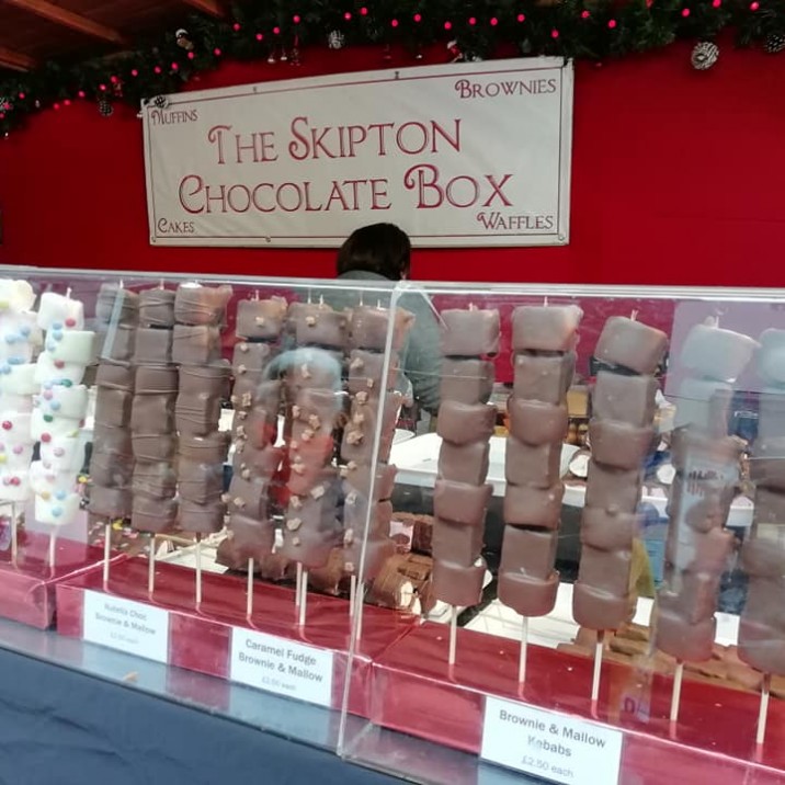 Yum Yum! We have never eaten as much chocolate in our lifes as we did this weekend. Delicious chocolate lollipops from the Skipton Chocolate Box.