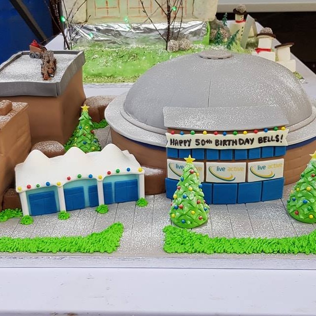 A brilliant sculpture of Bells Sports Centre made of cake at the annual #cakefest extravaganza. Watch out bake off! Perth has the greatest creative bakers around.