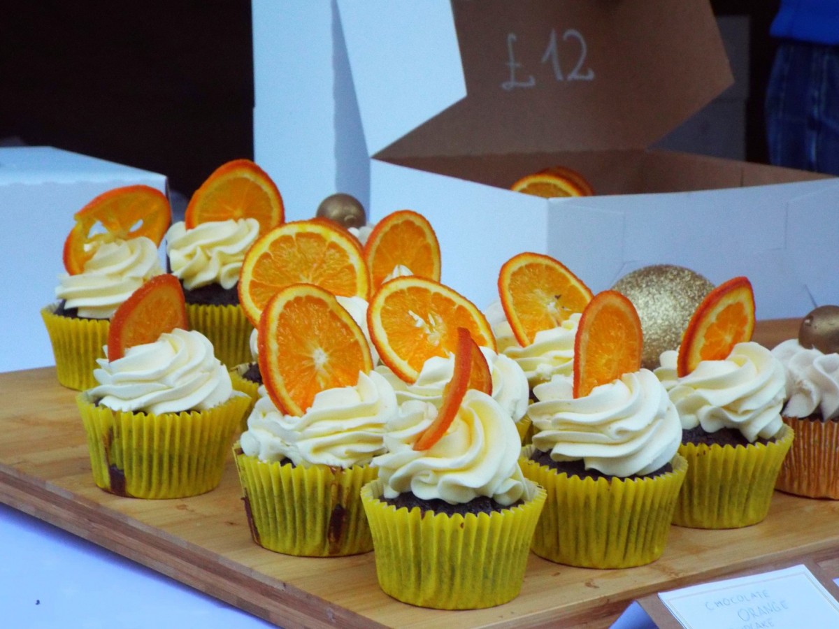 Delicious cupcakes and candy Christmas treats tempted the audience as the crowds enjoyed delicious food from local and international suppliers at the Christmas market.