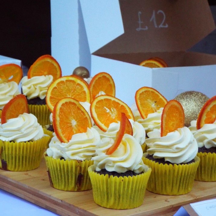 Delicious cupcakes and candy Christmas treats tempted the audience as the crowds enjoyed delicious food from local and international suppliers at the Christmas market.