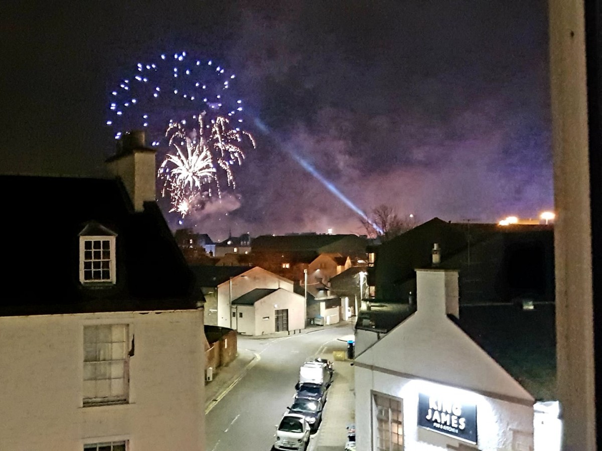 Small City Nicki caught this snap of the finale fireworks for the Christmas lights switch on which could be seen from all over the city lighting up the skies of Perth