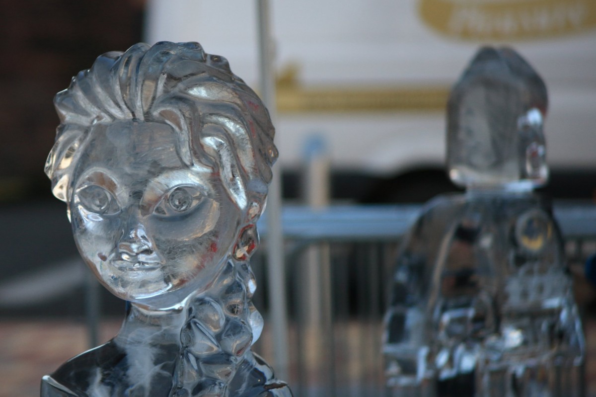 Fantastic picture of two ice sculptures  as part of Perth's International Christmas market taken by Phil Hannah
