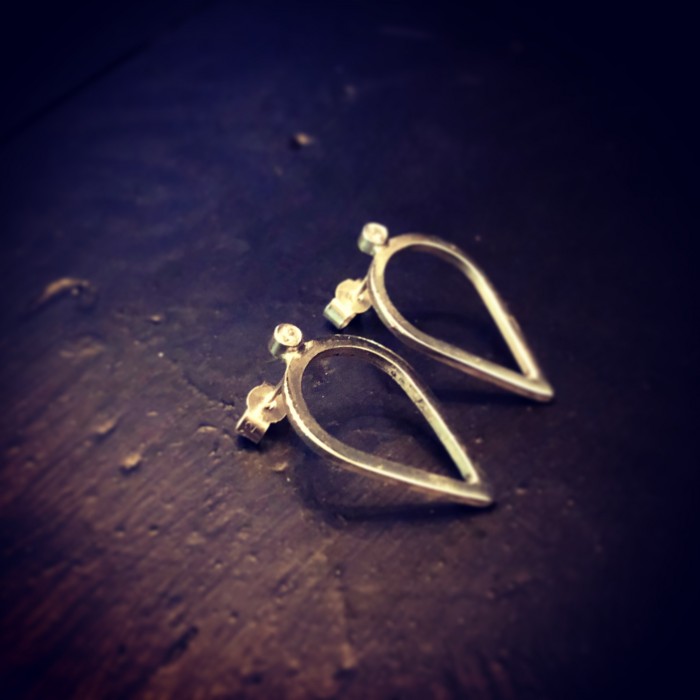 Beautiful “raindrop” studs available from Byers & Co, Perth.