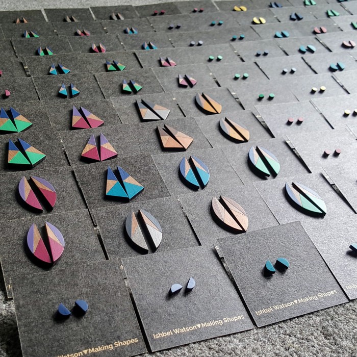 Simple statement wooden jewellery available from Tayberry Gallery, Perth.