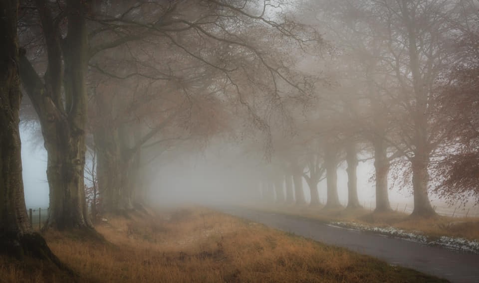 Stormontfield, Perthshire in a winters blizzard