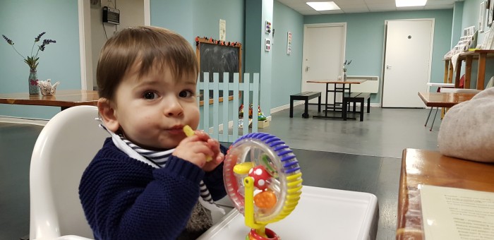 Young Joel enjoying a Sub Rosa Lunch in Perth City Centre.