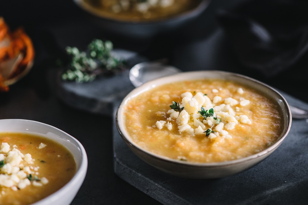 Honey and Thyme Roasted Root Vegetable Soup
