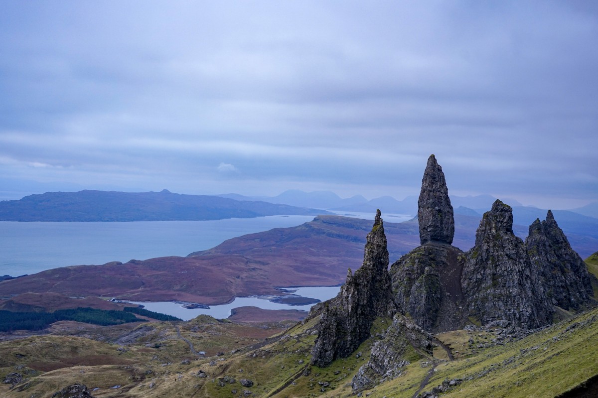 Skies of blue and earthy green peaks through which stone rises. Photos like this remind us how Perthshire is home to some of the world's most beautiful landscapes.